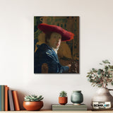Johannes Vermeer Girl With A Red Hat 1665-1667 – Reproduction