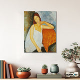 Amedeo Modigliani Portrait Of Jeanne Hebuterne Sitting 1918 – Reproduction