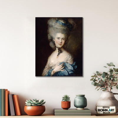 Thomas Gainsborough Portrait Of A Lady In Blue 1770 – Reproduction