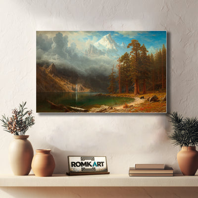 Albert Bierstadt Mount Corcoran 1876-1877 - Reproduction by RomKart - Hand-Painted Oil Painting