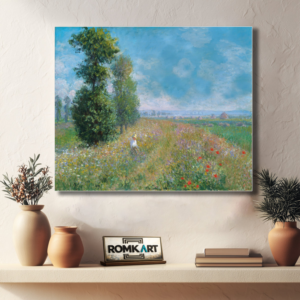 Claude Monet Meadow With Poplars 1875 – Reproduction