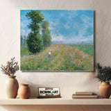 Claude Monet Meadow With Poplars 1875 – Reproduction