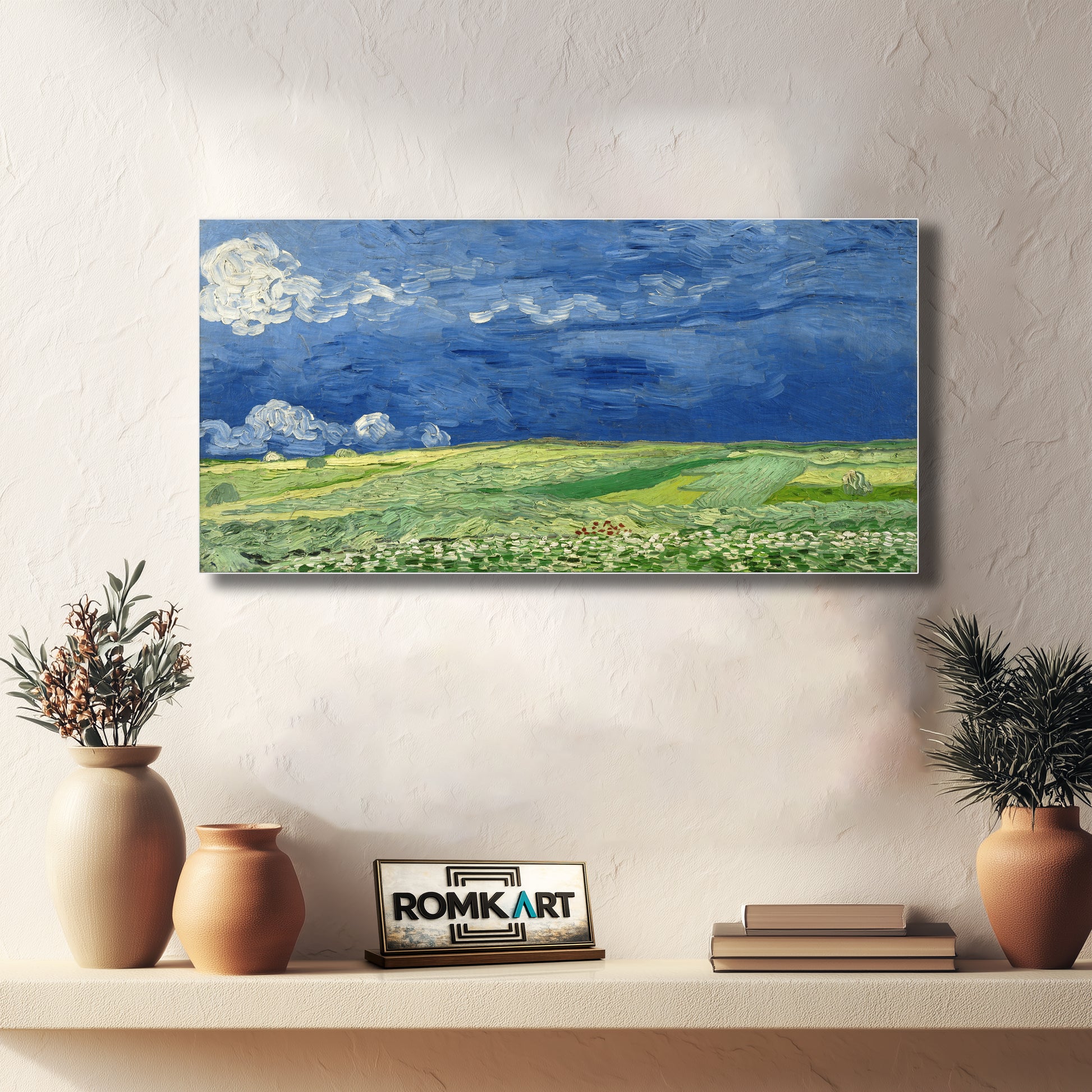 Vincent Van Gogh Wheatfield Under Thunderclouds 1890 – Reproduction