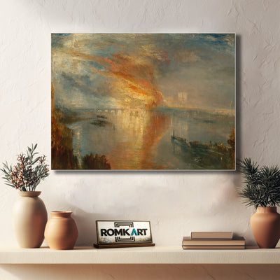 William Turner The Burning Of The Houses Of Parliament 1834 – Reproduction