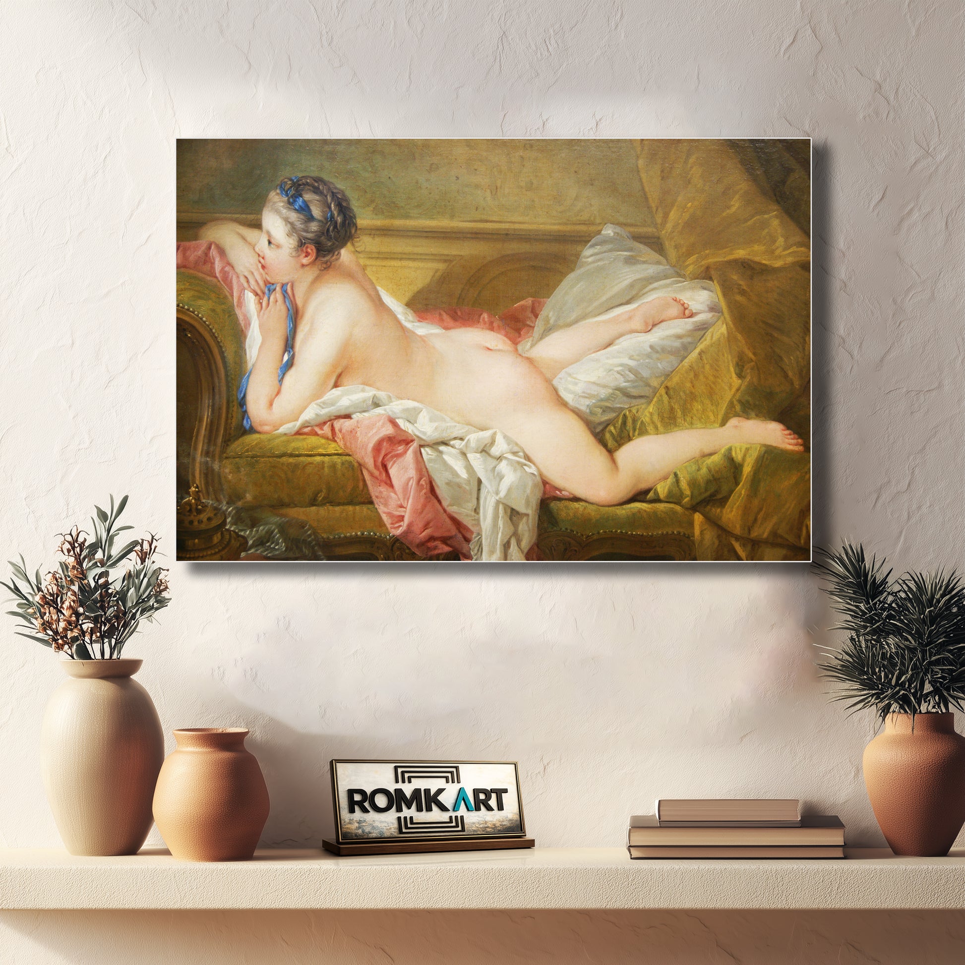 Francois Boucher Resting Girl 1752 – Reproduction