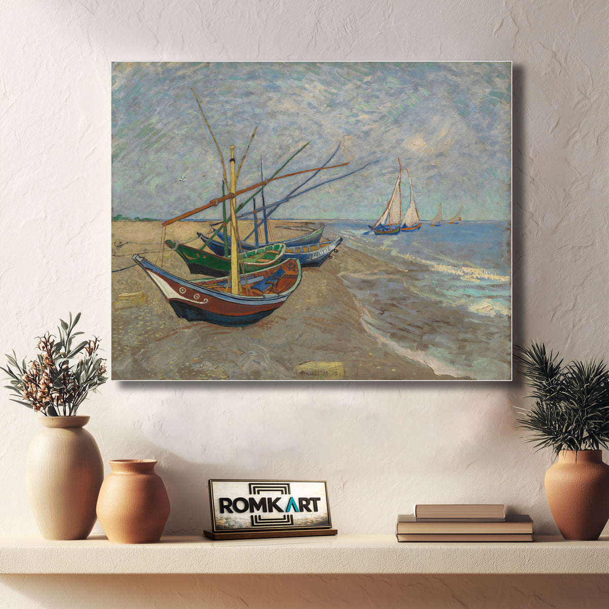 Vincent Van Gogh Fishing Boats On The Beach At Saintes-maries 1888 – Reproduction