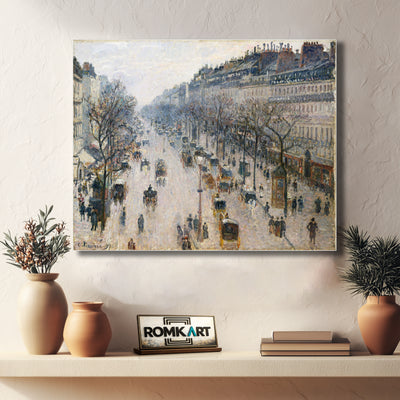 Camille Pissarro The Boulevard Montmartre Winter Morning 1897 – Reproduction