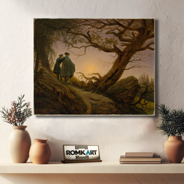 Caspar David Friedrich Two Men Contemplating The Moon 1825 – Reproduction