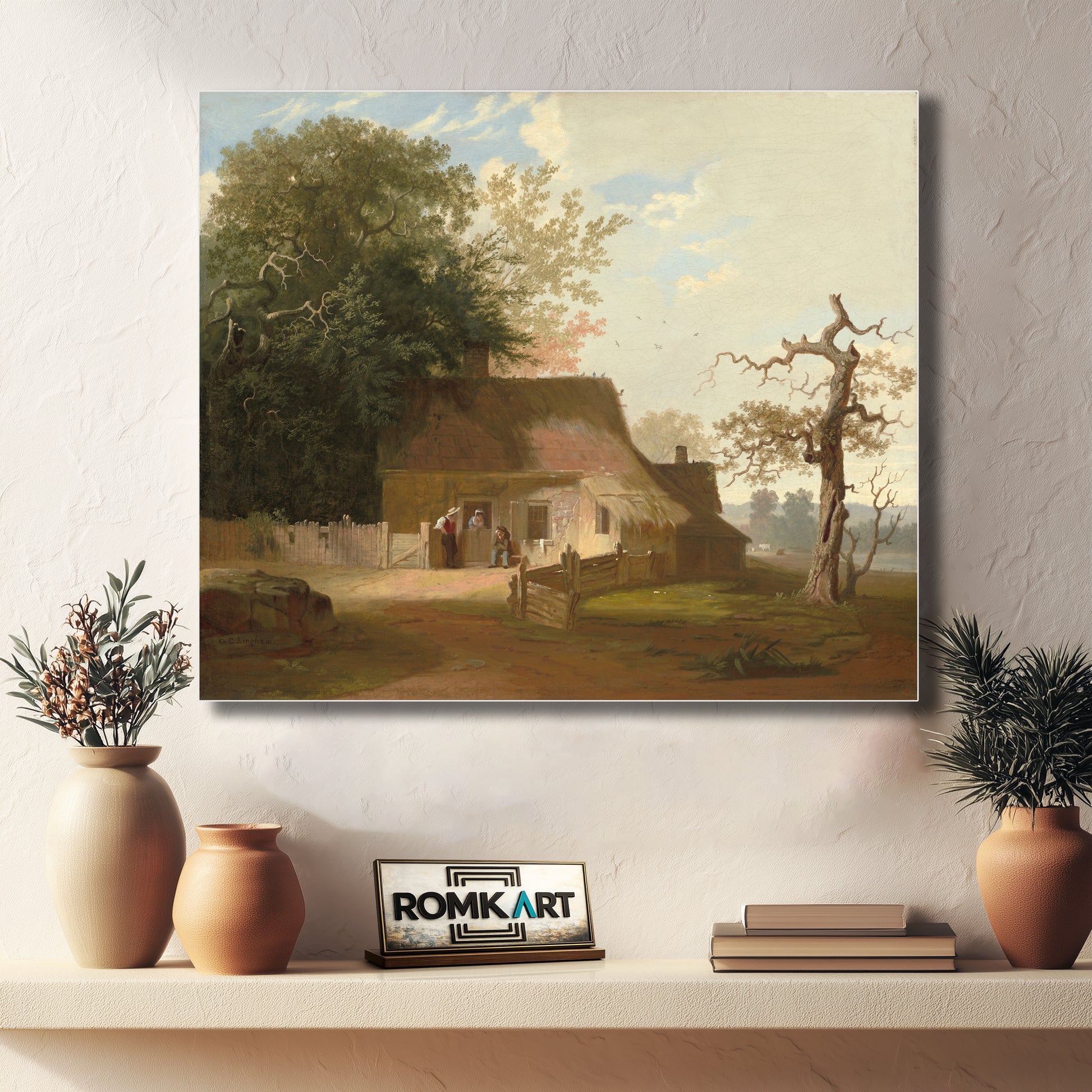 George Caleb Bingham Cottage Scenery 1845 – Reproduction