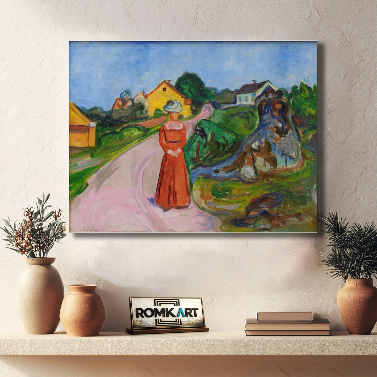 Edvard Munch Woman In Red Dress 1902-03 – Reproduction