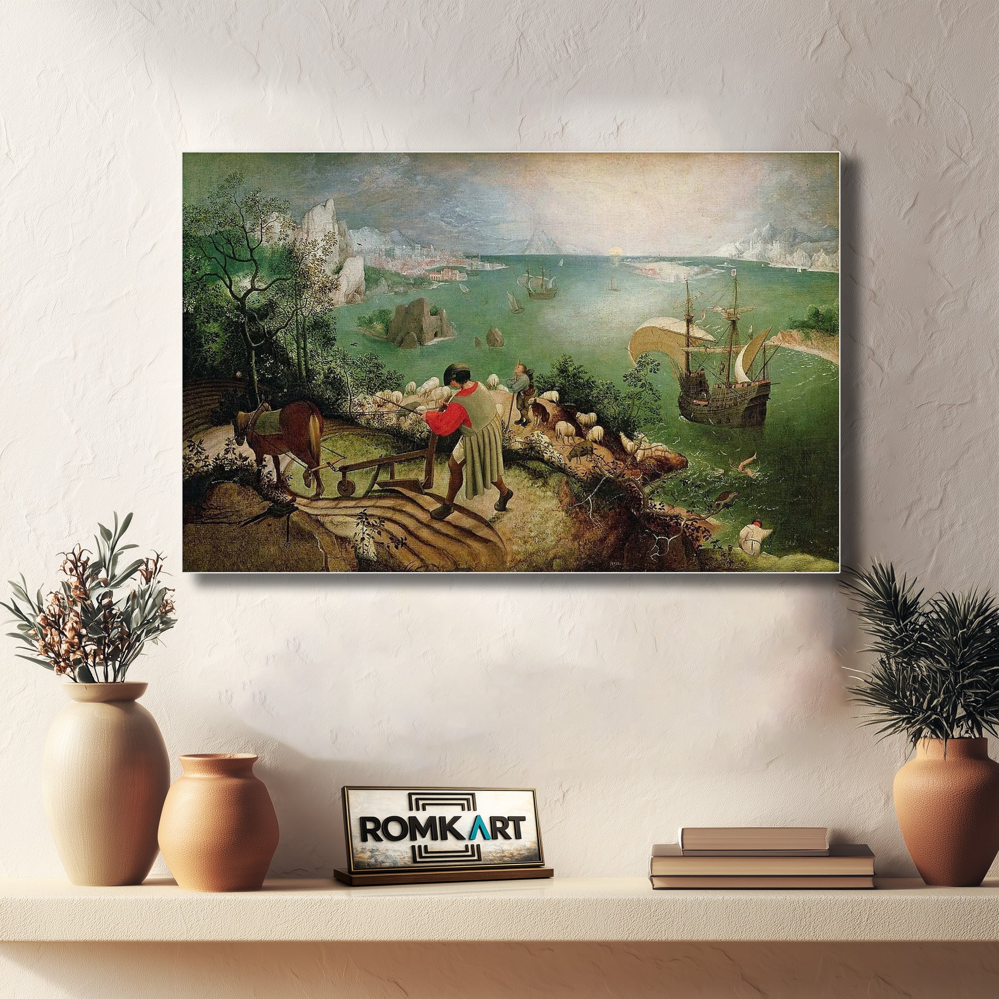 Pieter Bruegel The Elder Landscape With The Fall Of Icarus 1560 – Reproduction