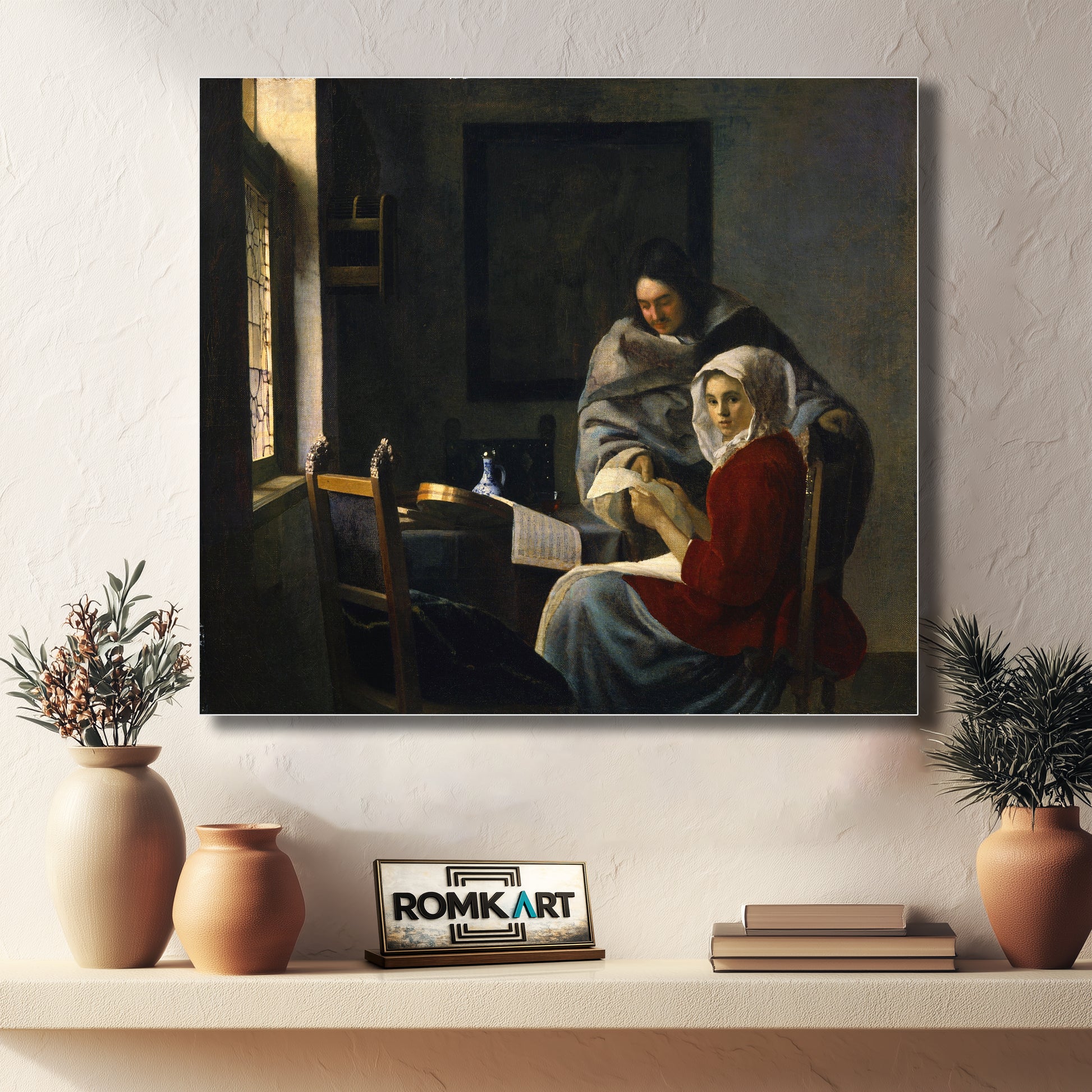 Johannes Vermeer Girl Interrupted At Her Music 1658 – Reproduction