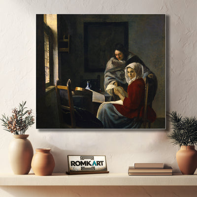 Johannes Vermeer Girl Interrupted At Her Music 1658 – Reproduction