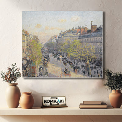 Camille Pissarro The Boulevard Montmartre Twilight 1897 – Reproduction