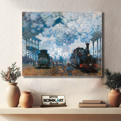 Claude Monet The Gare Saint-lazare Arrival Of A Train 1877 – Reproduction