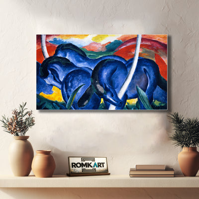Franz Marc The Large Blue Horses 1911 – Reproduction