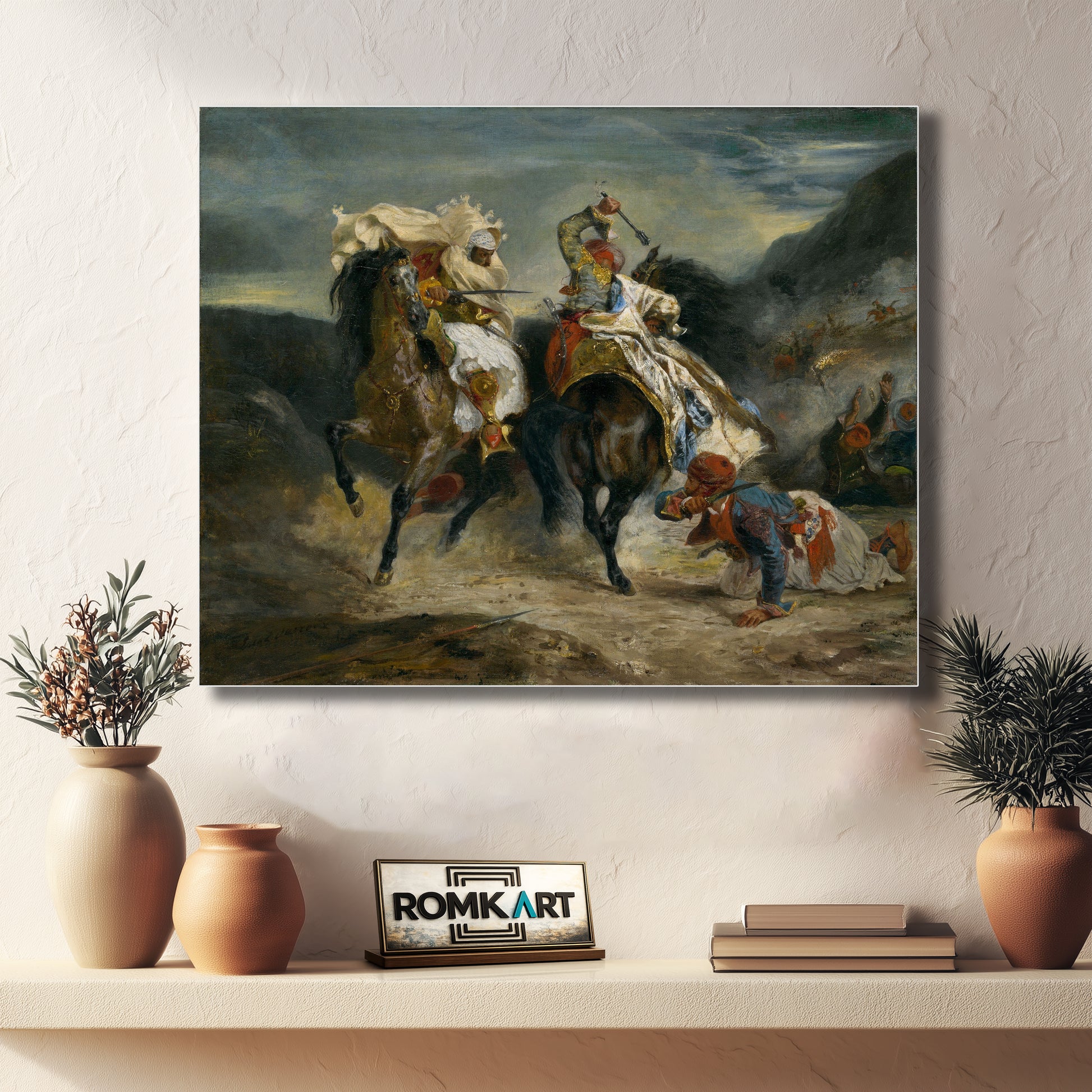 Eugene Delacroix The Combat Of The Giaour And Hassan 1826 – Reproduction