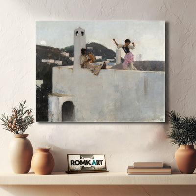 John Singer Sargent Capri Girl On A Rooftop 1878 – Reproduction