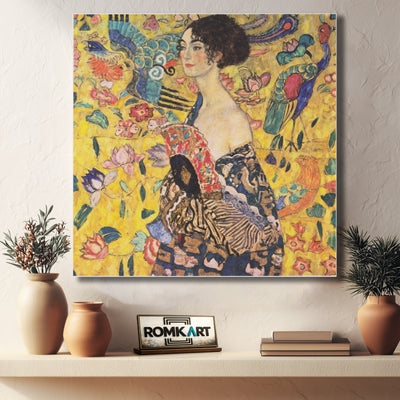 Gustav Klimt Lady With A Fan 1917-18 – Reproduction