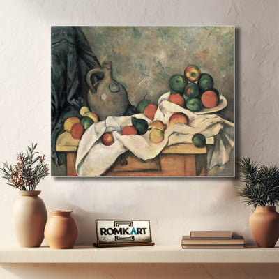 Paul Cezanne Curtain Jug And Fruit Bowl 1893 – Reproduction