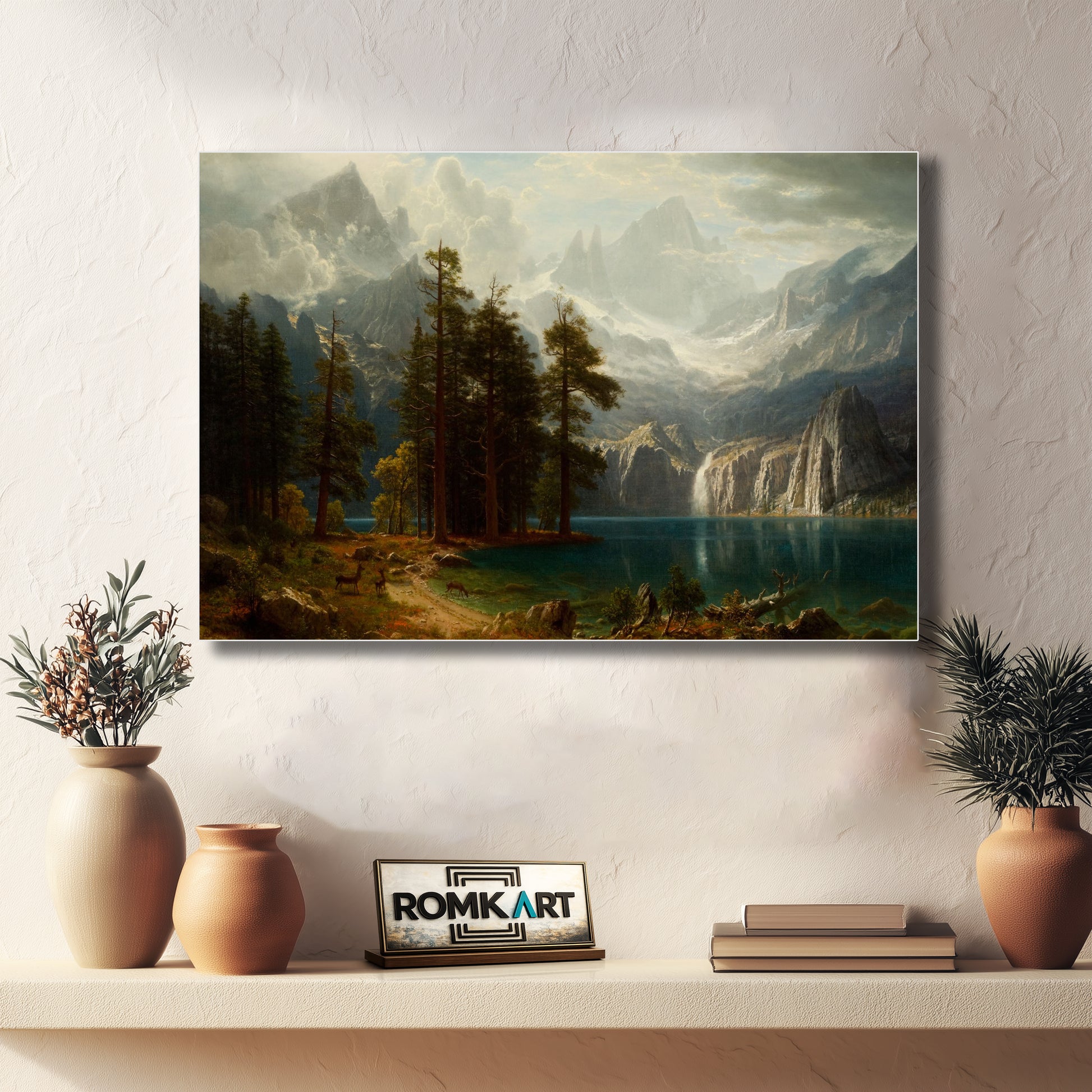 Albert Bierstadt Sierra Nevada 1871 - Reproduction by RomKart - Hand-Painted Oil Painting