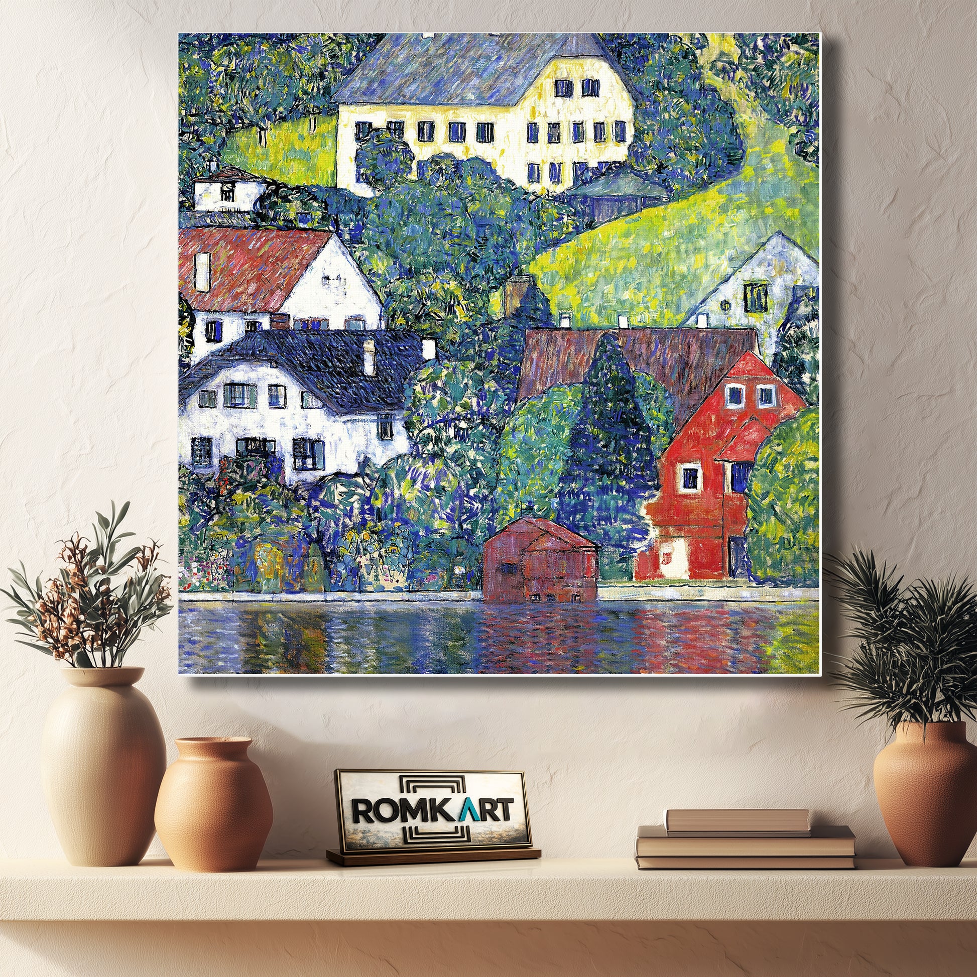 Gustav Klimt Houses In Unterach On Lake Atter 1916 – Reproduction