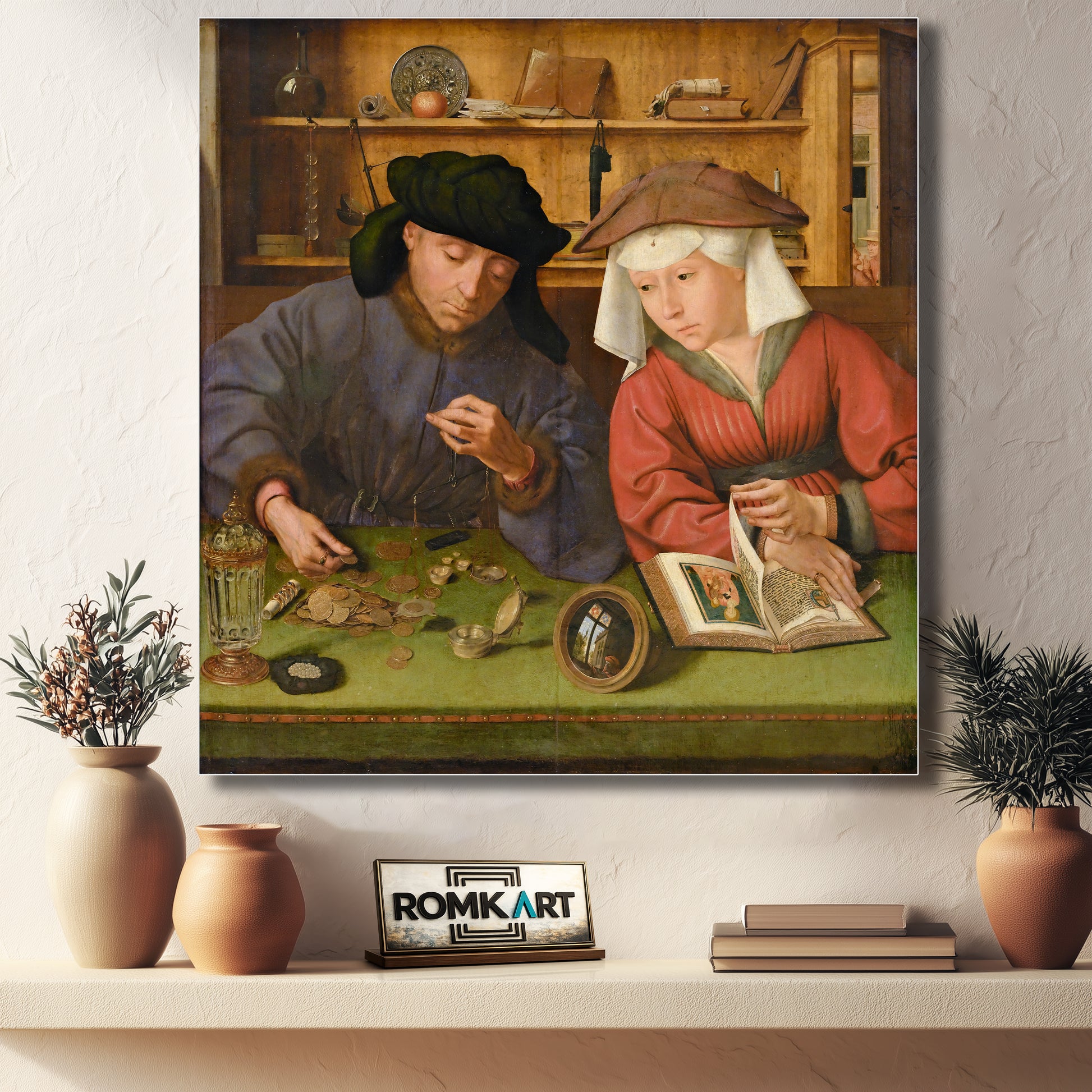Quentin Matsys The Money Lender And His Wife 1514 – Reproduction