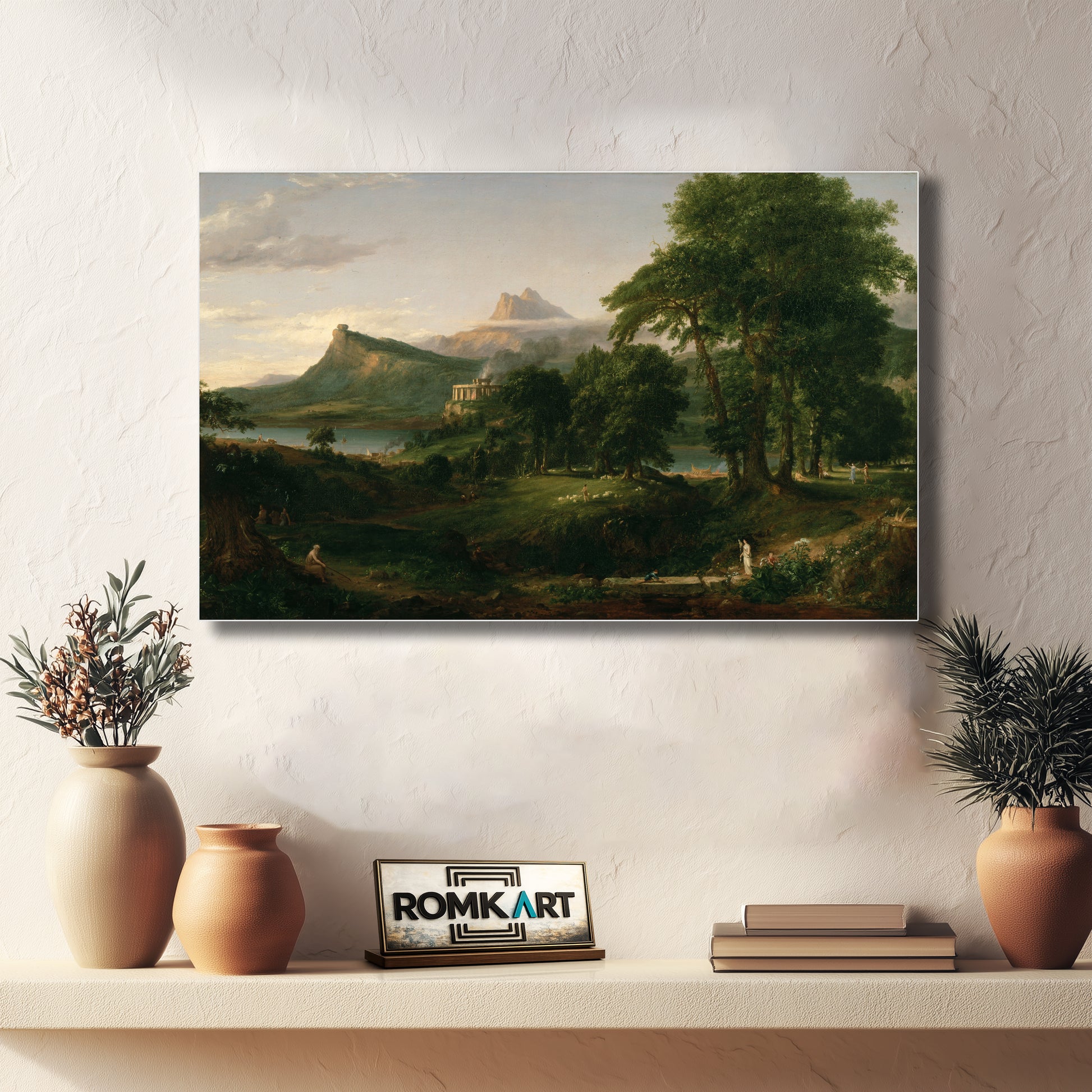 Thomas Cole The Course Of Empire The Arcadian Or Pastoral State 1836 – Reproduction