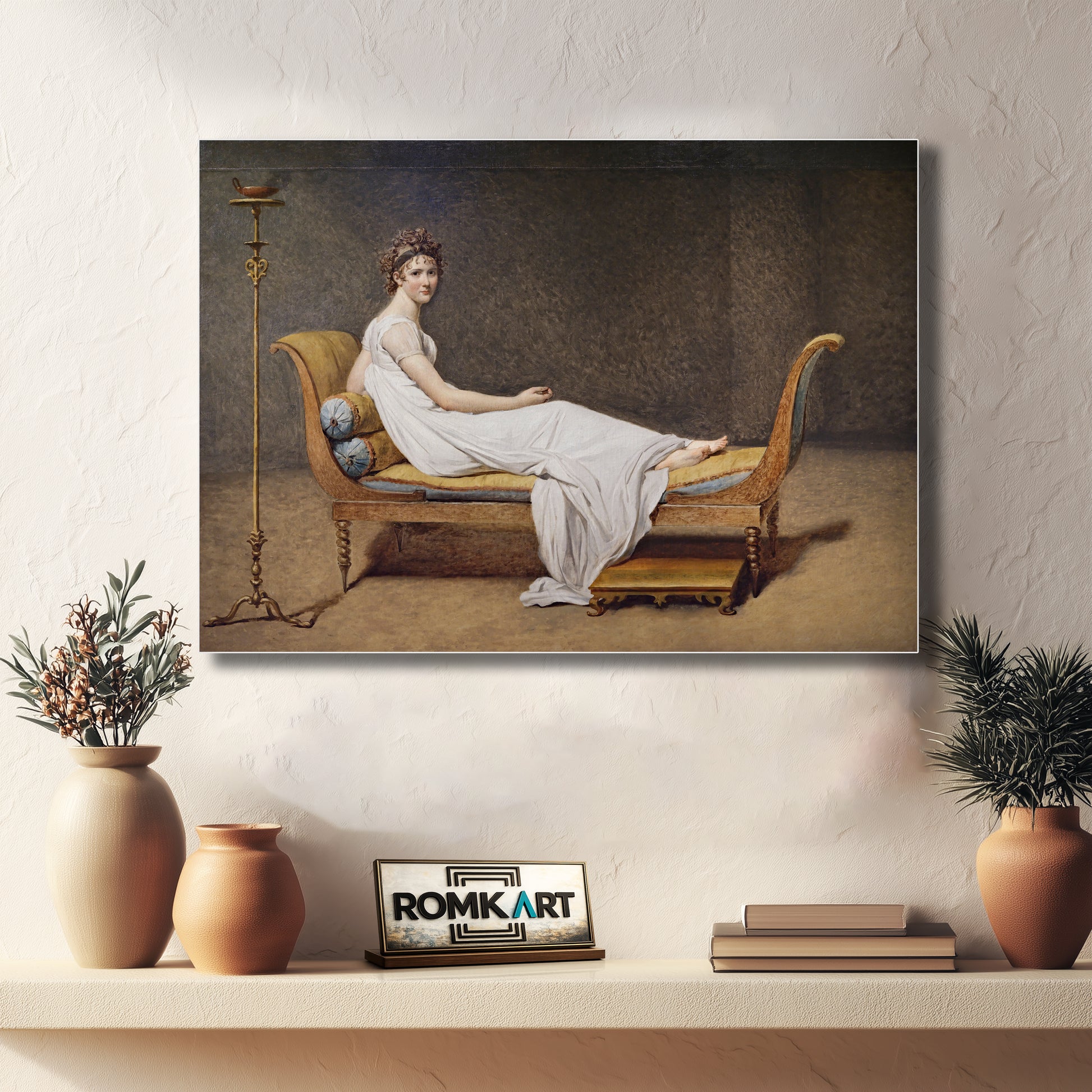 Jacques-louis David Portrait Of Madame Rcamier 1800 – Reproduction