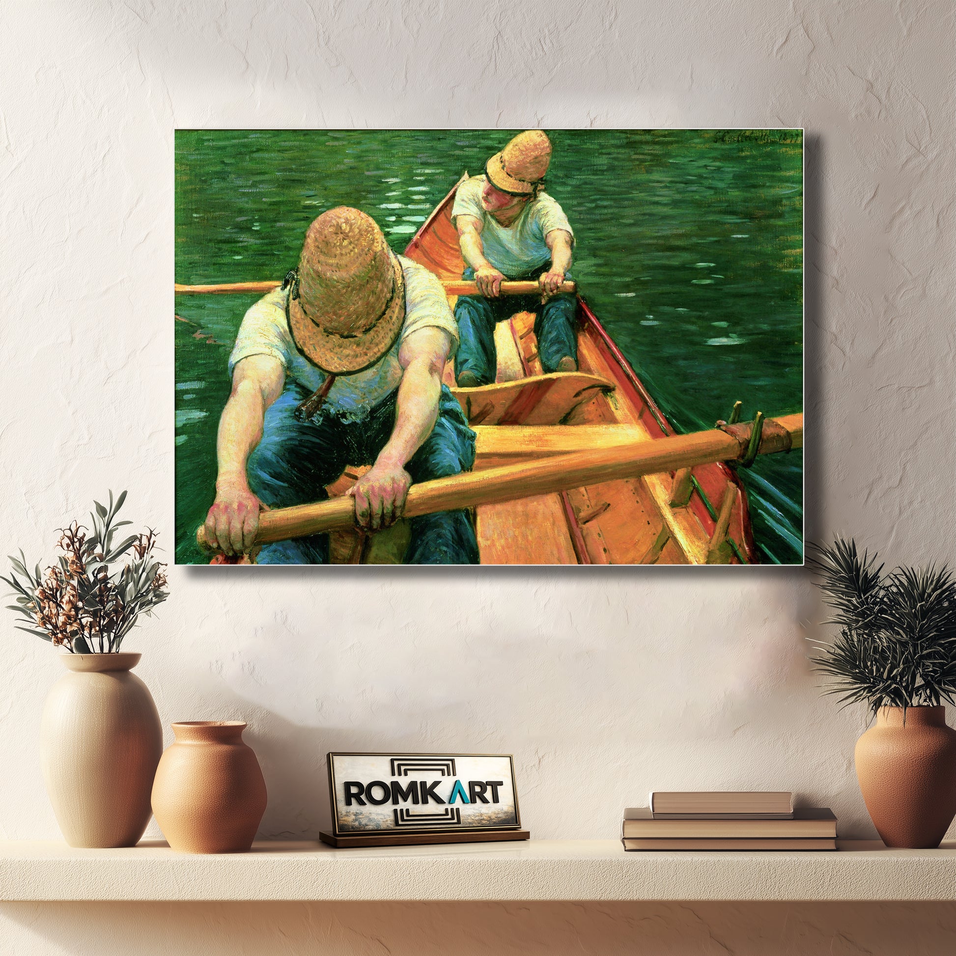 Gustave Caillebotte Oarsmen Rowing On The Yerres 1877 – Reproduction