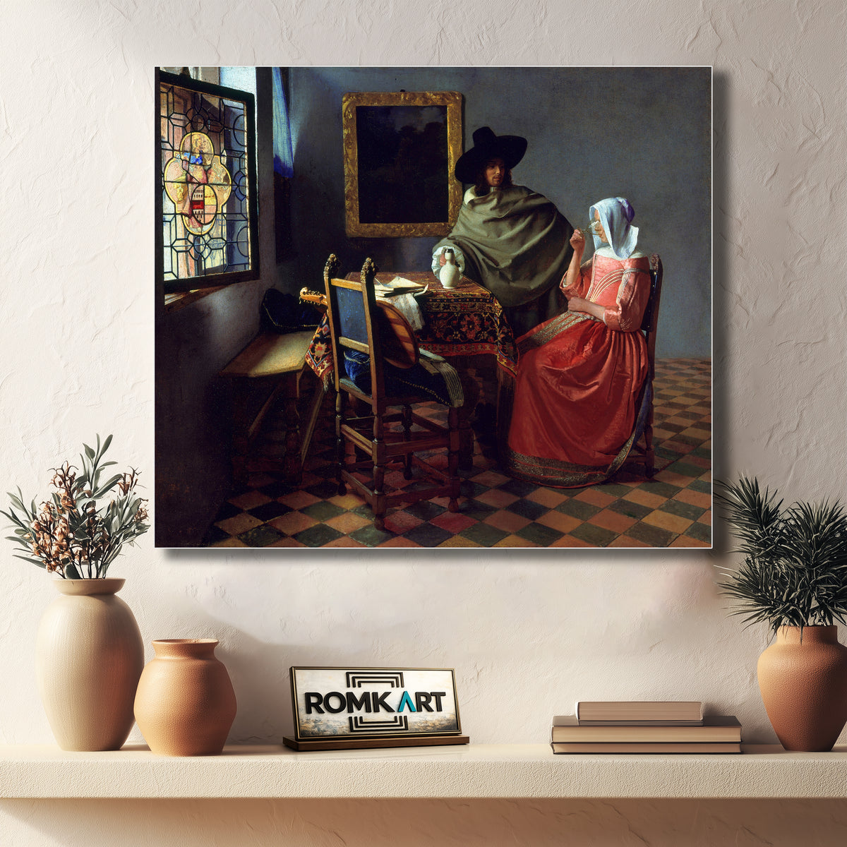 Johannes Vermeer The Glass Of Wine 1660 – Reproduction