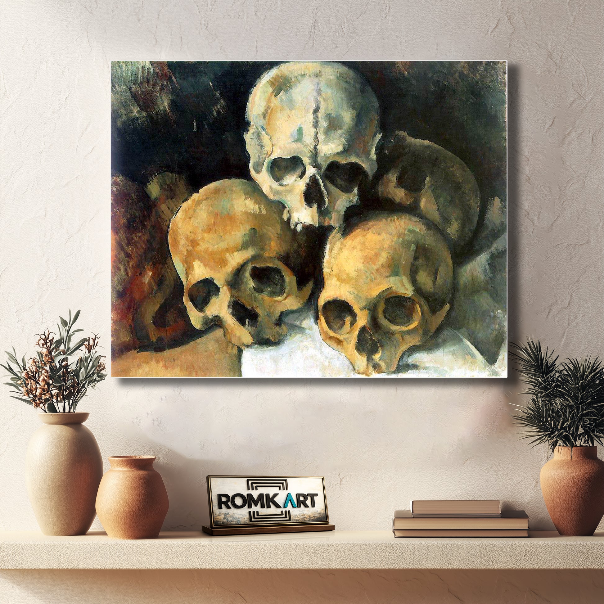 Paul Cezanne Pyramid Of Skulls 1901 – Reproduction