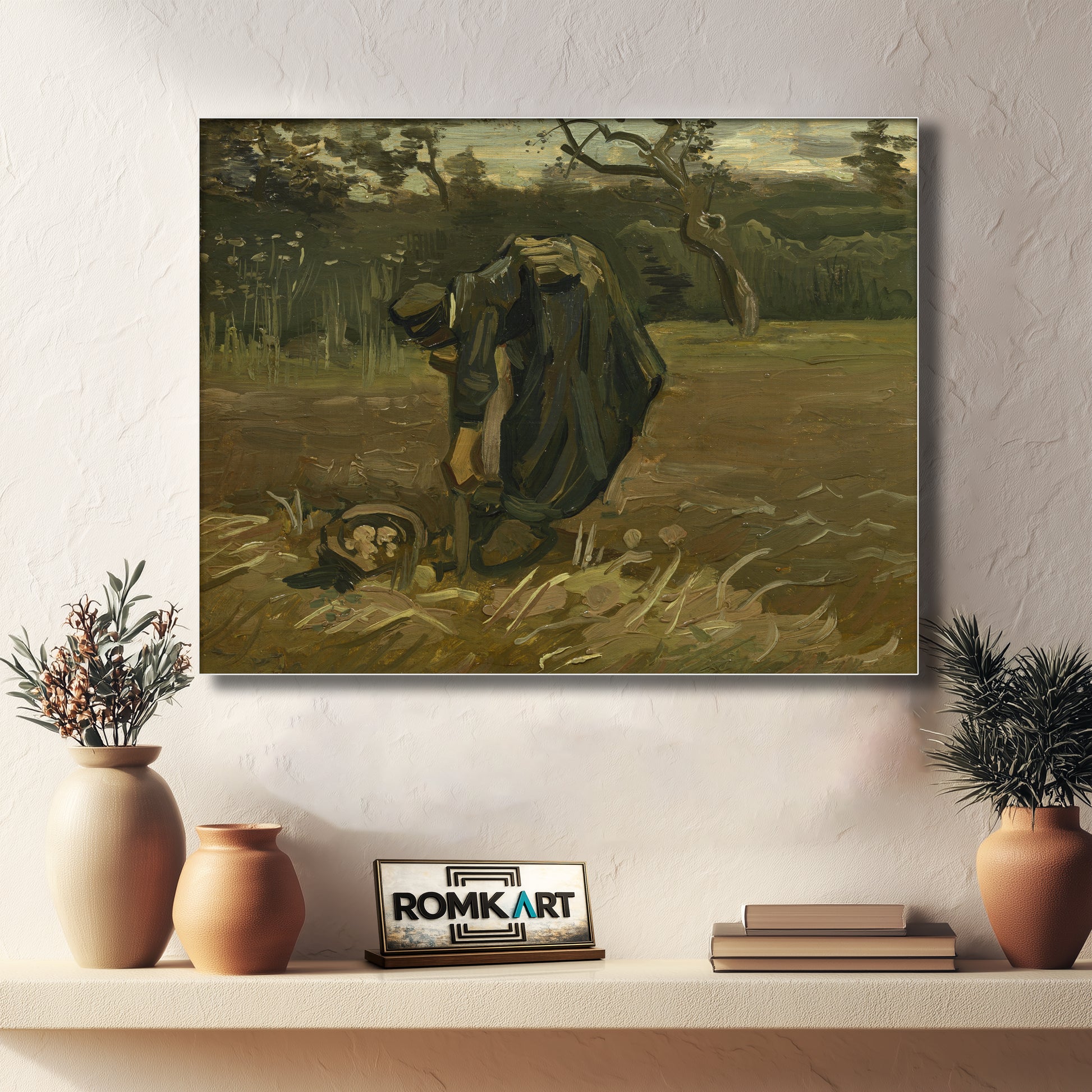 Vincent Van Gogh Peasant Woman Digging Up Potatoes 1885 – Reproduction