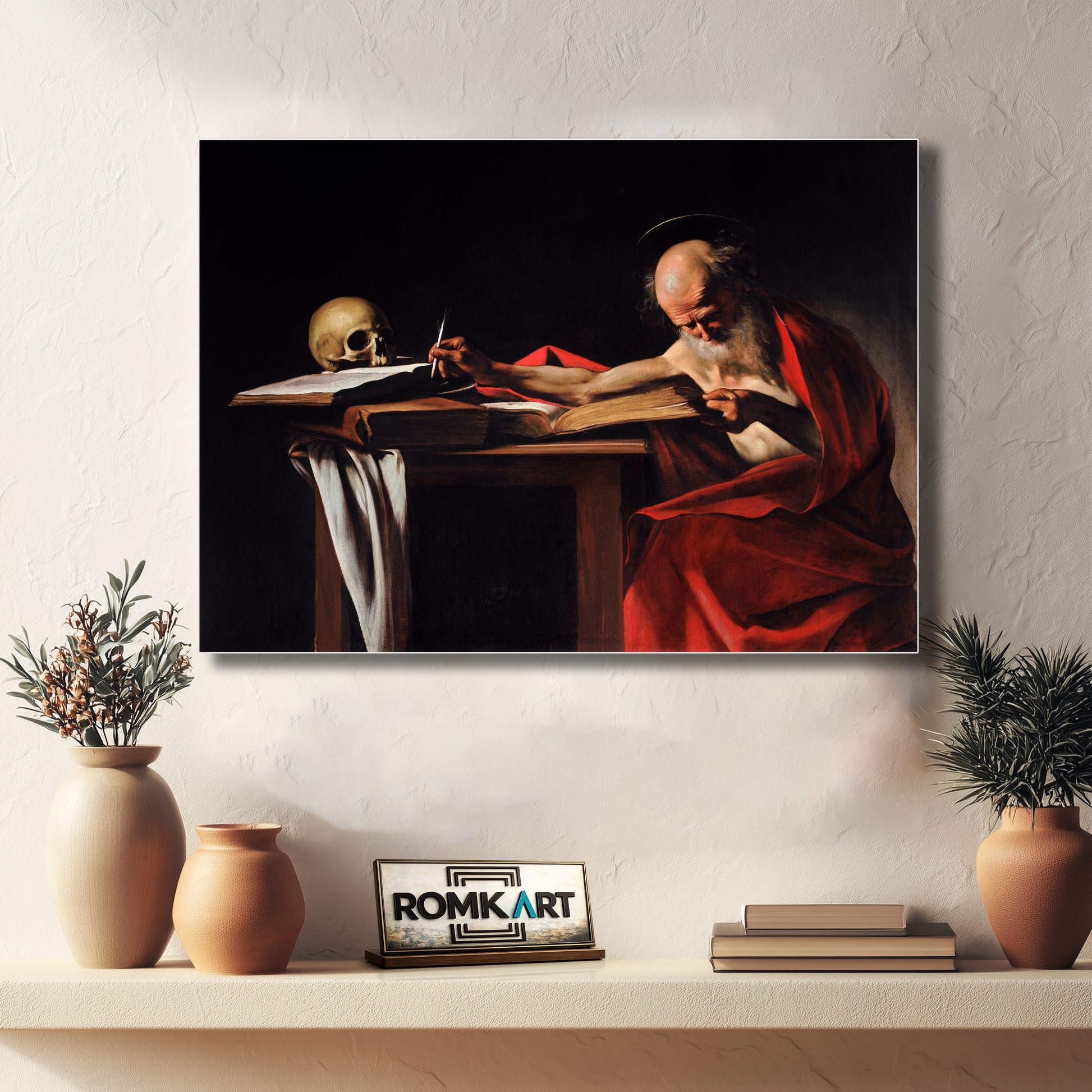 Caravaggio Saint Jerome Writing 1605-06 – Reproduction