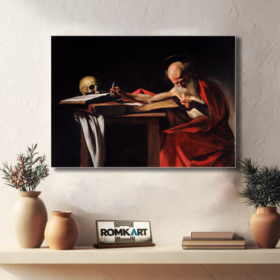 Caravaggio Saint Jerome Writing 1605-06 – Reproduction