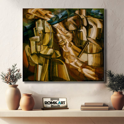 Marcel Duchamp The King And Queen Surrounded By Swift Nudes 1912 – Reproduction