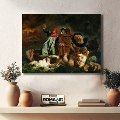 Eugene Delacroix Dante And Virgil In Hell 1822 – Reproduction