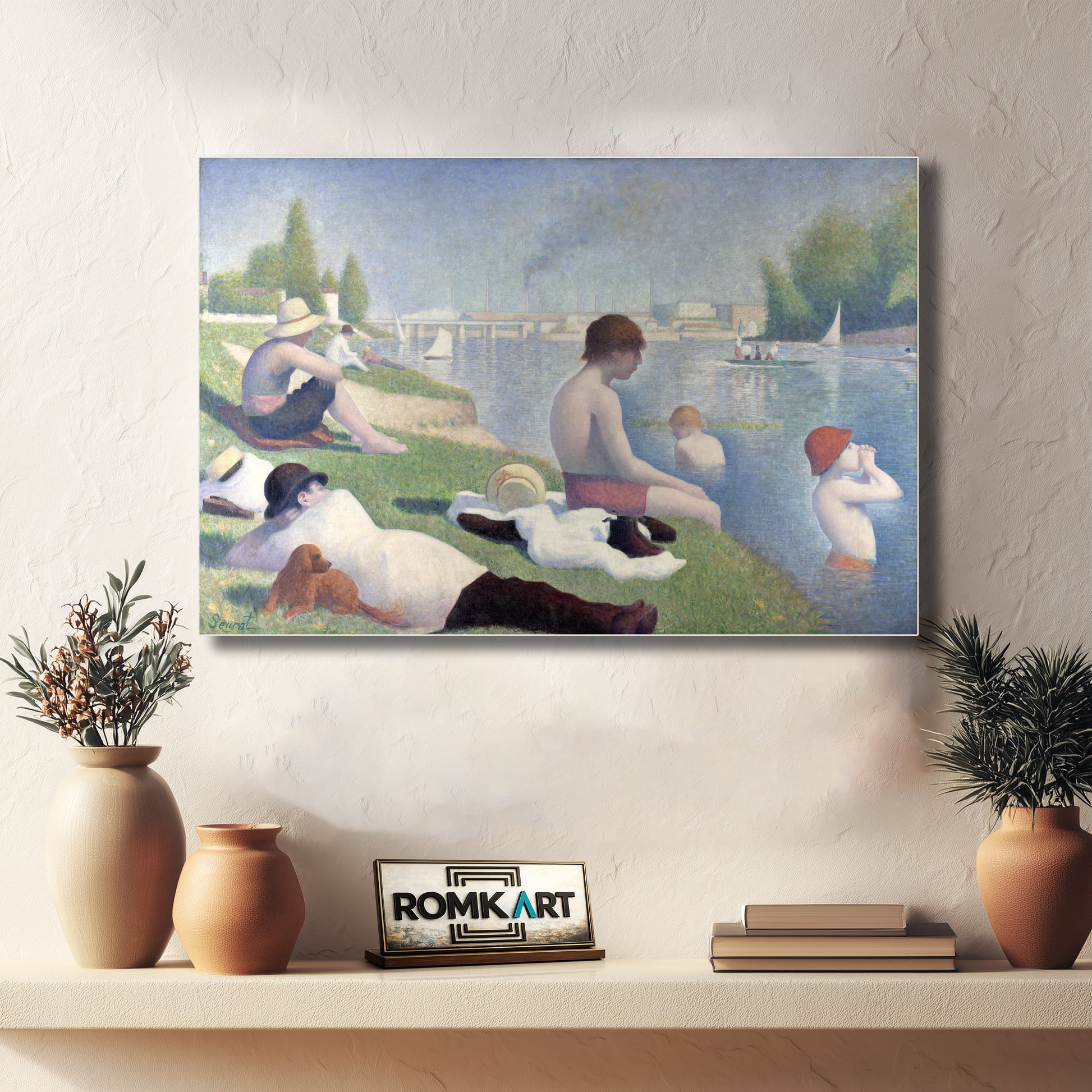 Georges Seurat Bathers At Asnires 1884-1887 – Reproduction