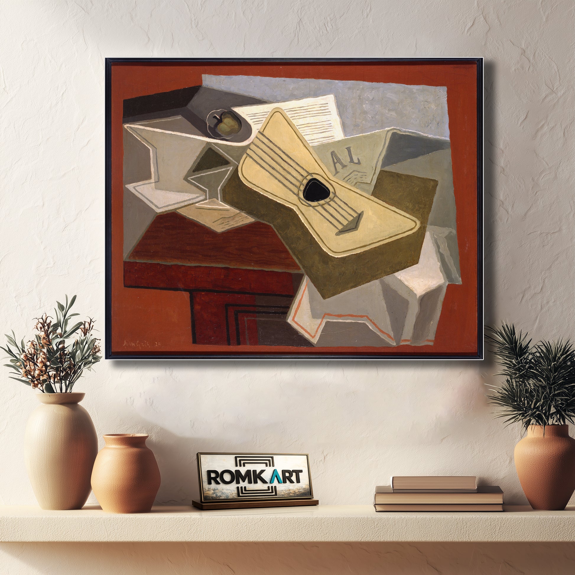 Juan Gris - Guitar And Newspaper 1925 Cubism – Reproduction
