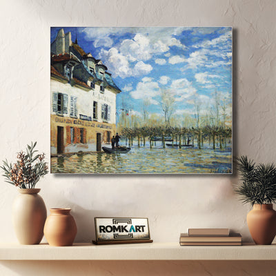 Alfred Sisley Boat In The Flood At Port Marly – Reproduction