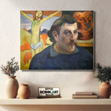 Paul Gauguin Self-portrait With The Yellow Christ 1890 – Reproduction