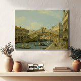 Canaletto Venice A View Of The Grand Canal Looking North Towards The Rialto Bridge – Reproduction