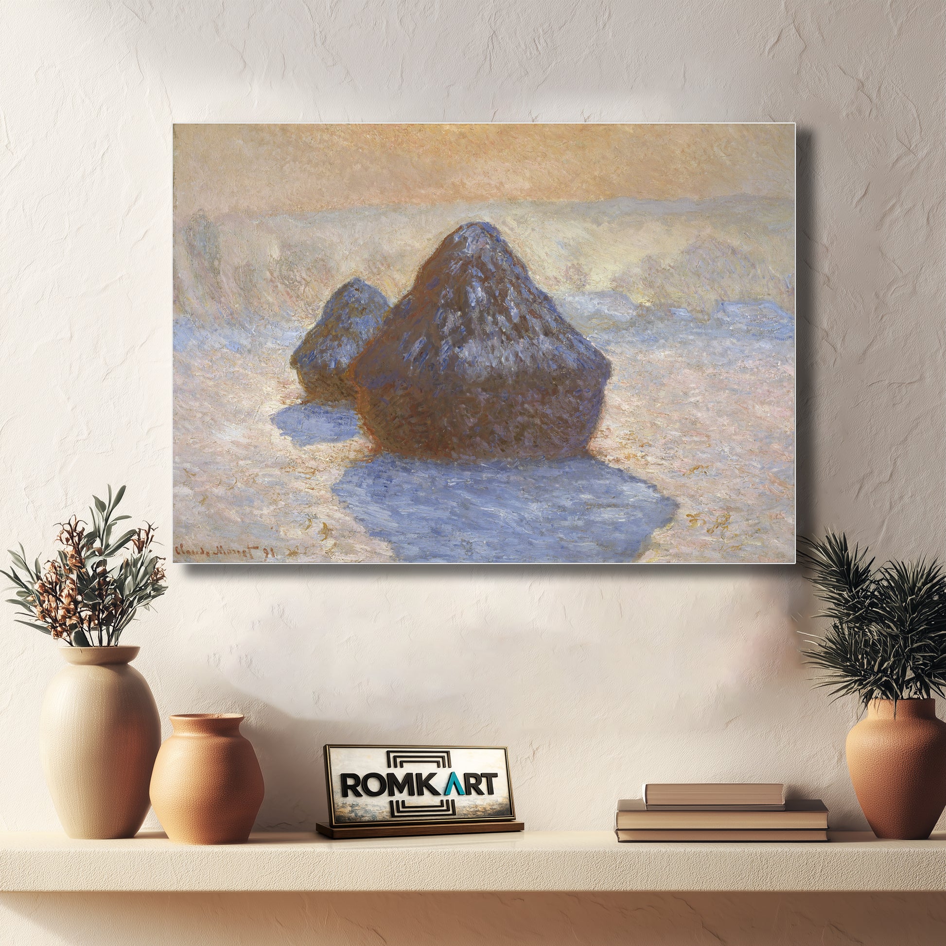Claude Monet Haystacks Snow Effect 1891 – Reproduction