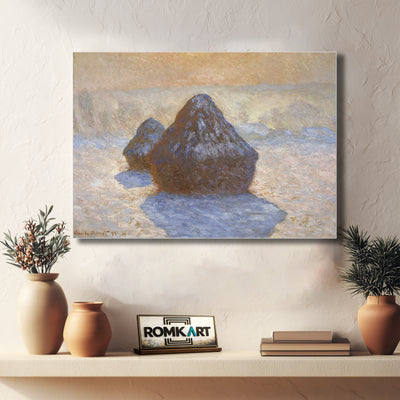 Claude Monet Haystacks Snow Effect 1891 – Reproduction