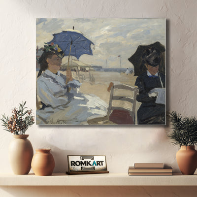 Claude Monet The Beach At Trouville 1870 – Reproduction
