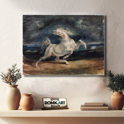 Eugene Delacroix Horse Frightened By A Thunderstorm 1824 – Reproduction