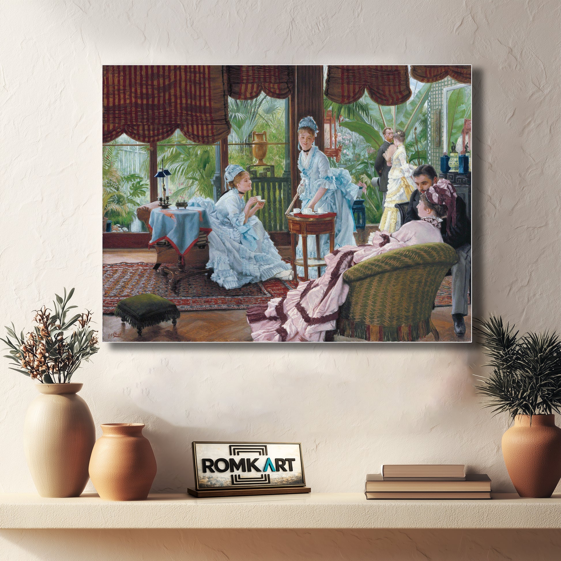 James Tissot In The Conservatory 1867 – Reproduction