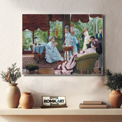 James Tissot In The Conservatory 1867 – Reproduction