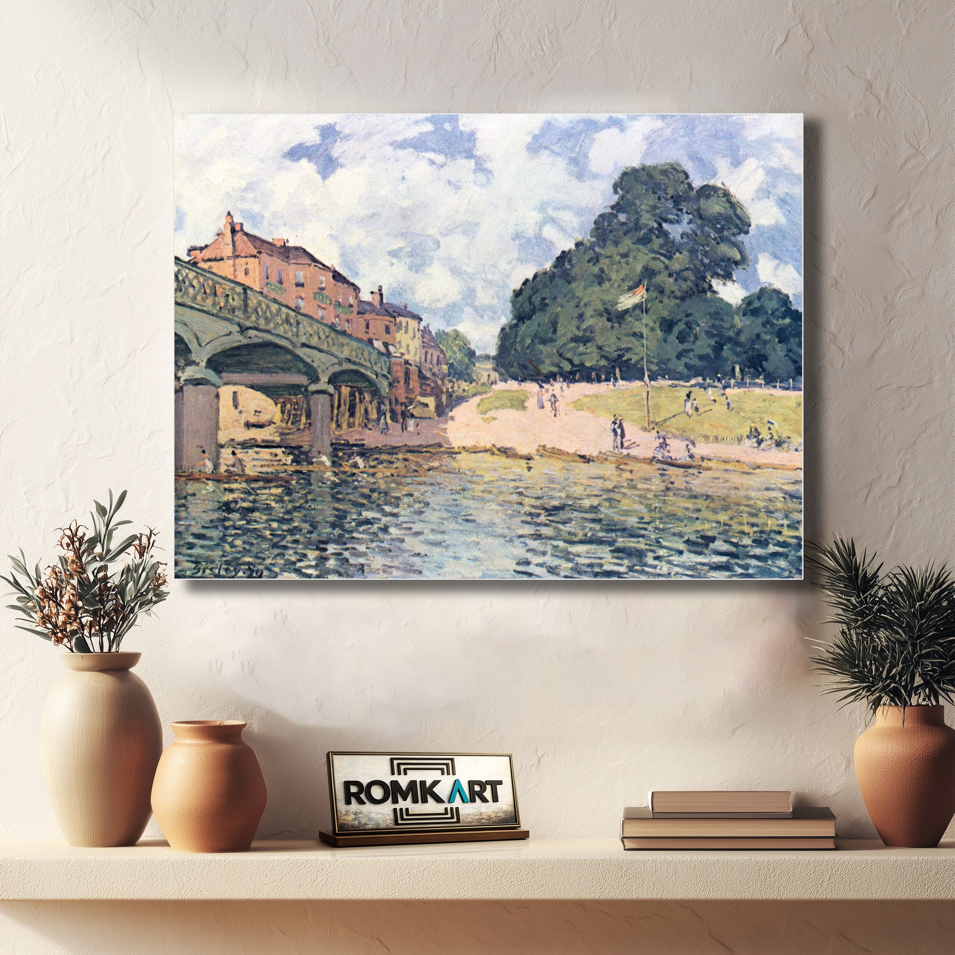 Alfred Sisley Bridge At Hampton Court 1874 – Reproduction