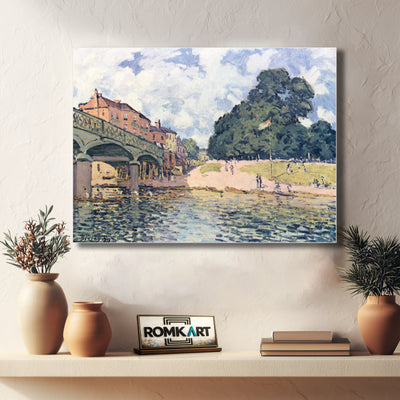 Alfred Sisley Bridge At Hampton Court 1874 – Reproduction